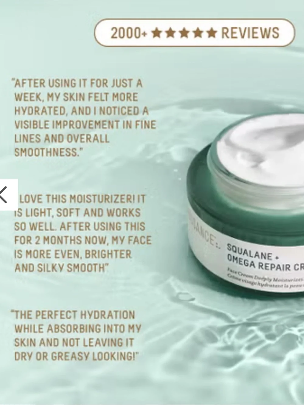 Biossance Limited Edition Squalane + Omega Repair Cream deeply moisturizes great